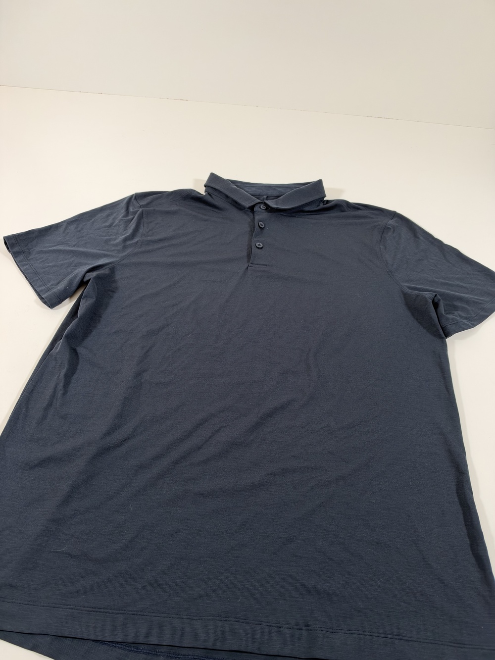 Lululemon Shirt Mens XL Navy Blue Evolution Performance Polo Short Sleeve